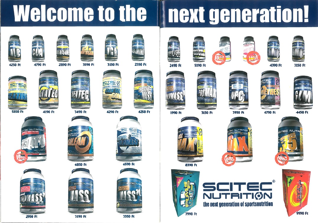 The product line-up over the years
